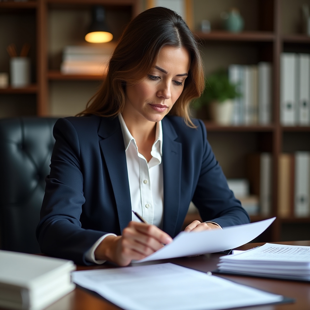 Moving coordinator reviewing cargo insurance documentation
